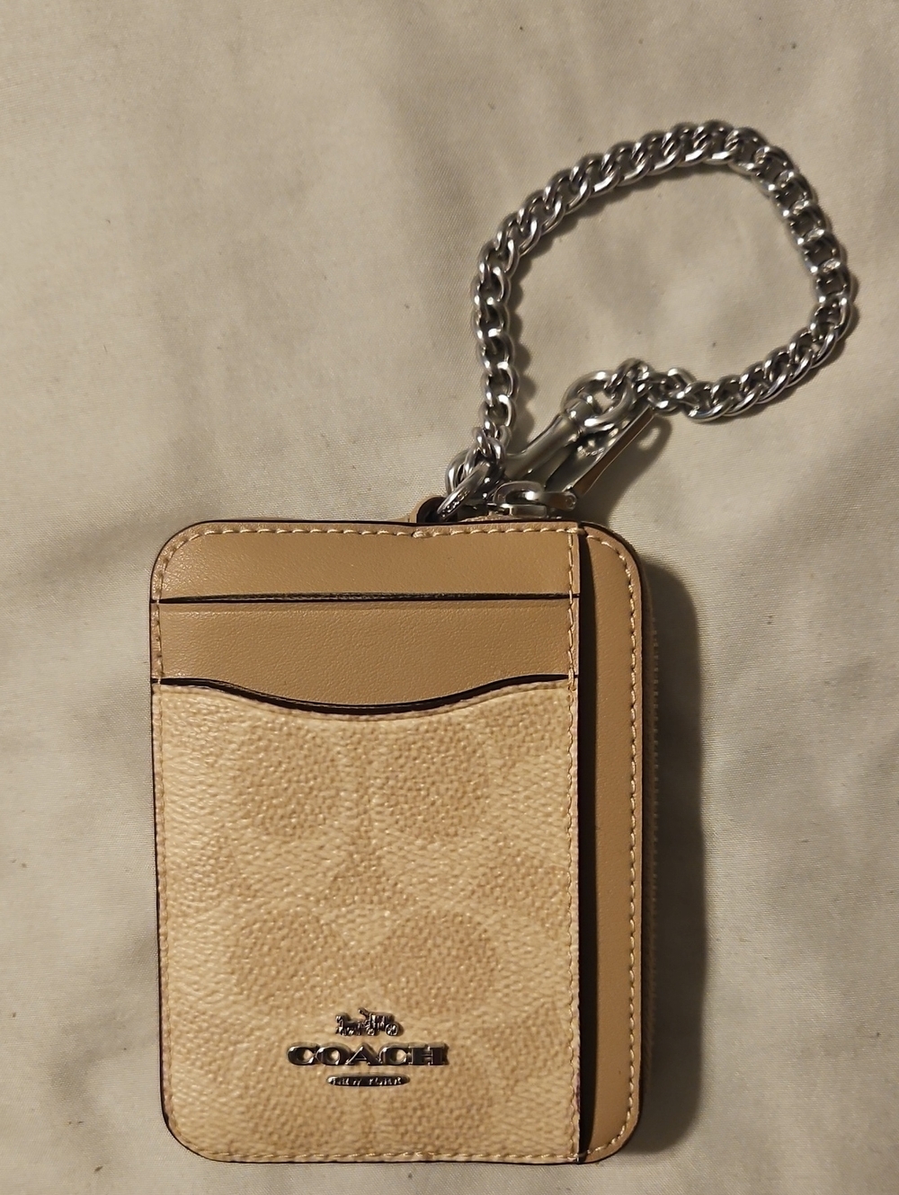 Coach Zip Card Case In Signature Canvas - Picture 3 of 4